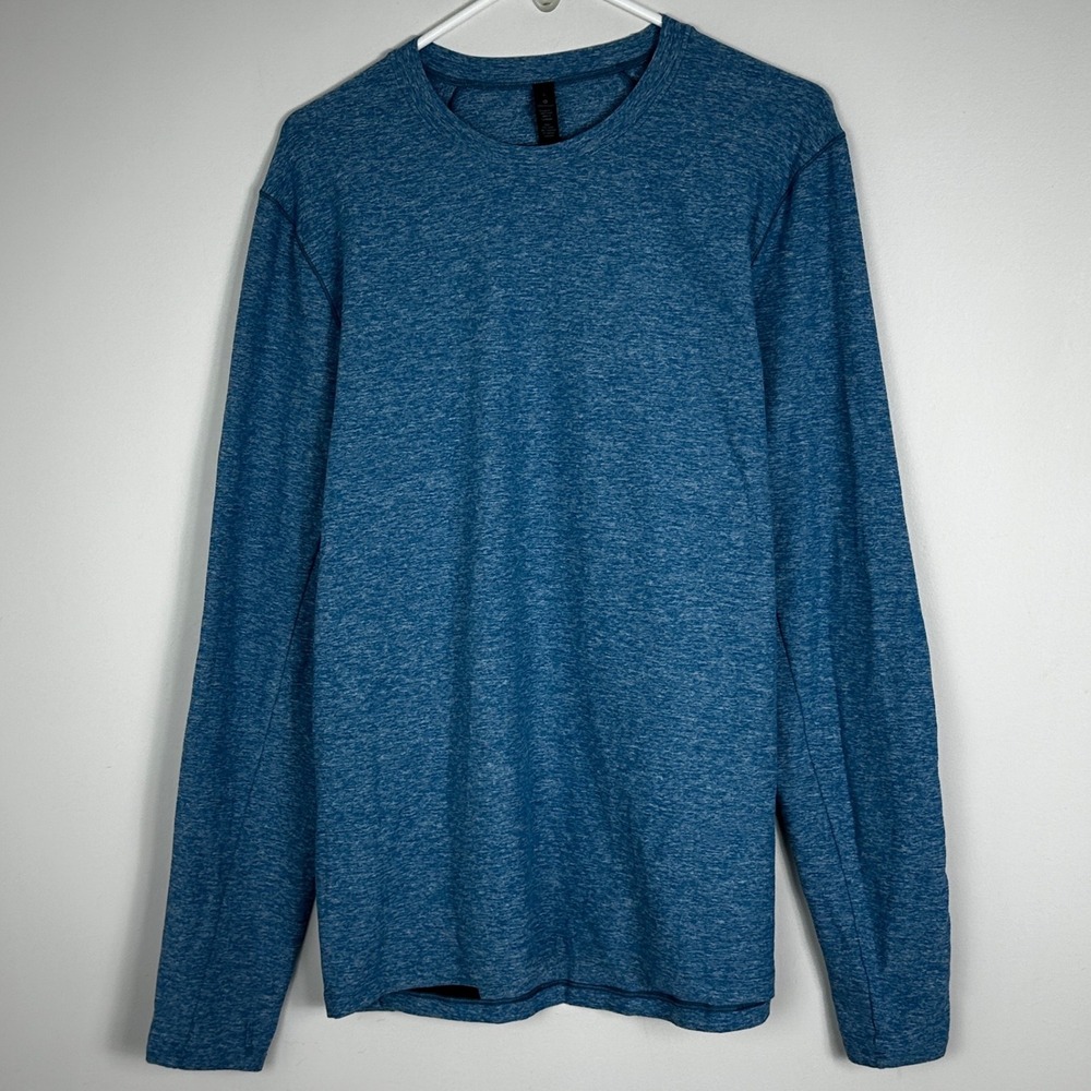Lululemon Surge Warm Long Sleeve Mens Size‎ Large Pewter Blue Running LM3ANAS